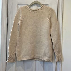 The Row cream oversized crew neck sweater